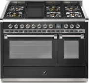 Steel Ascot 120, Rangecooker, 120 cm, Combisteam, Anthracite, Gaskochfeld, AQ12SF-6BAN, mit 5 Jahren Garantie!