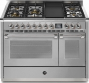 Steel Ascot 120, Rangecooker, 120 cm, Combisteam, Stainless Steel, Gaskochfeld, AQ12SF-4TMSS, mit 5 Jahren Garantie!