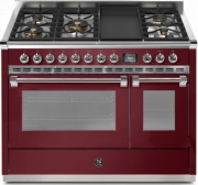 Steel Ascot 120, Rangecooker, 120 cm, Combisteam, Bordeaux, Gaskochfeld, AQ12SF-4TMBR, mit 5 Jahren Garantie!