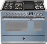 Steel Ascot 120, Rangecooker, 120 cm, Combisteam, Celeste, Gaskochfeld, AQ12SF-4TMCE, mit 5 Jahren Garantie!