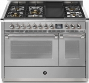 Steel Ascot 120, Rangecooker, 120 cm, Combisteam, Stainless Steel, Gaskochfeld, AQ12SF-4BMSS, mit 5 Jahren Garantie!