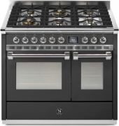 Steel Ascot 100, Rangecooker, 100 cm, Combisteam, Anthracite, Gaskochfeld, AQ10SF-6WAN, mit 5 Jahren Garantie!