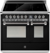 Steel Ascot 100, Rangecooker, 100 cm, Combisteam, Nero, Induktionskochfeld, AQ10SF-5FIBA, mit 5 Jahren Garantie!