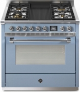 Steel Ascot 90, Rangecooker, 90 cm, Combisteam, Celeste, Gaskochfeld, AQ9S-4BCE, mit 5 Jahren Garantie!