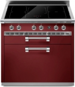 Steel Ascot 90 Cook Unit, Kchenmodul, 90 cm, Bordeaux, Induktionskochfeld, A9C-5FIBR, mit 5 Jahren Garantie!