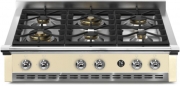 Steel Ascot 90 Cooktop, Einbau-Gaskochfeld, 90 cm, Crema, A9-6WCR, mit 5 Jahren Garantie!