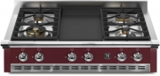 Steel Ascot 90 Cooktop, Einbau-Gaskochfeld, 90 cm, Bordeaux, A9-4TBR, mit 5 Jahren Garantie!