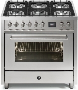 Steel Enfasi 90, Rangecooker, 90 cm, Multifunktionsbackofen, Stainless Steel, Gaskochfeld, EQ9F-6SS, mit 5 Jahren Garantie!