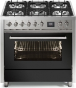 Steel Enfasi 90, Rangecooker, 90 cm, Multifunktionsbackofen, Anthracite, Gaskochfeld, EQ9F-6AN, mit 5 Jahren Garantie!