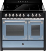 Steel Oxford 100, Rangecooker, 100 cm, Multifunktionsbackofen, Celeste, Induktionskochfeld, X10FF-5FICE, mit 5 Jahren Garantie!