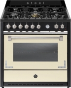 Steel Oxford 90, Rangecooker, 90 cm, Multifunktionsbackofen, Crema, Gaskochfeld, X9F-6CR, mit 5 Jahren Garantie!