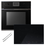 Kppersbusch BP350SI88S-S2 Backofen/Kochfeld-Set BP 6350.0 S2, KI8880.1SR und ZB1003, Black Chrome-Kit, mit 5 Jahren Garantie!