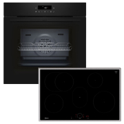 Neff BTX48PIB0, SET Einbaubackofen B2CCJ7AK3 und Induktionskochfeld T58SHF1L0, EEK: A+, mit 5 Jahren Garantie!