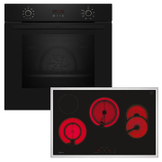 Neff BX48PB0, SET Einbaubackofen B2CCG6AK3 und Glaskeramikkochfeld T18SDH9L0, EEK: A+, mit 5 Jahren Garantie!