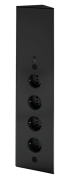 Naber Mira ES1 USB Typ A/C, schwarz matt, 4 x Schukosteckdose, Ecksteckdosenelement, 7053240