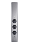 Naber Mira Eck small USB A/C, Edelstahl, 3 x Schukosteckdose, Ecksteckdosenelement, 7053241