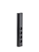 Naber Mira Wand small, schwarz matt, Aufbausteckdosenelement, 4 x Schukosteckdose, 7053245