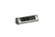 Naber Casia 2K Steckdosenleiste USB Typ A+C, edelstahlfarbig, Ecksteckdosenelement, 7053247