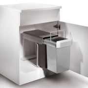 WESCO Double 1, anthrazit/grau, Auszugstechnik fr Drehtren, 30 l, 8011026