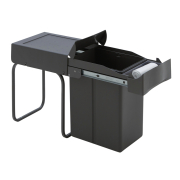WESCO Einbauabfallsammler 30DT mit Ablageschale, Auszugstechnik fr Drehtren, oriongrau, 21 l,  8011621
