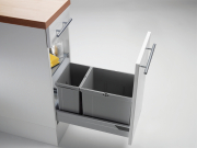WESCO Pullboy Vario 335 S/300-2, Abfallsystem fr vorhandene Auszge, alugrau, 25 l, 8011623