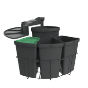 Naber Cabbi 4 plus, mit Bio-Deckel, Schwenktechnik fr Drehtren, anthrazit, 39 l, 8013172