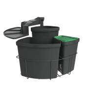 Naber Cabbi 3 plus, mit Bio-Deckel, Schwenktechnik fr Drehtren, anthrazit, 39 l, 8013173
