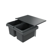 Naber Cox Stand-UP 280 S/600-2, anthrazit, fr Vorhandene Auszge, Abfallsystem, hellgrau, 32 l, 8013389