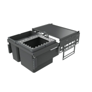 Naber Selectakit Cox Base 360 R/600-2, Abfallsystem, Frontauszugssystem, Vollauszug, anthrazit, 45 l, 8013406