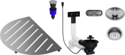 Blanco Ablaufgarnitur-Set, Bundle Oovalon-Komponenten, Edelstahl gebrstet, 527993
