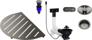 Blanco Ablaufgarnitur-Set, Bundle Oovalon-Komponenten, satin platinum, 527997