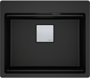 Franke Kubus 2 Pro KNG PRO 210-53 A, Fragranite, Farbe Black Matt, flchenbndig, 135.0747.287