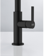 Franke Maris Slim J Einhebelmischer, Hochdruck Festauslauf, Black matt, 115.0728.386