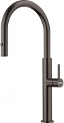 Franke Pescara J Einhebelmischer, Hochdruck Zugauslauf, Edelstahl massiv, PVD Anthracite, 115.0741.696