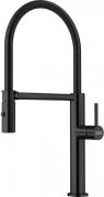 Franke Pescara J Semi-Pro Einhebelmischer, Hochdruck Festauslauf, Edelstahl massiv, PVD Industrial black, 115.0741.721