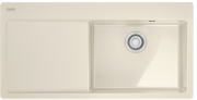 Franke Mythos X MYK 611-100 A, Fraceram Keramiksple, Farbe Magnolia glnzend, Becken rechts, 124.0747.154