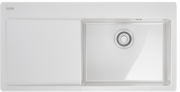Franke Mythos X MYK 611-100 A, Fraceram Keramiksple, Farbe Glacier glnzend, Becken rechts, 124.0747.155
