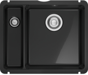 Franke Kubus X KXK 160-37-12, Fraceram Unterbau-Keramiksple, Farbe Onyx glnzend, 126.0735.190