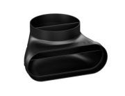 BORA Ecotube bergang 90 flach rund inkl. Dichtungsmaterial (1 Stk.), EFR90/1