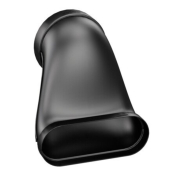 BORA Ecotube bergang flach rund Versatz 110mm inkl. Dichtungsmaterial (1 Stk.), EFRV110/1